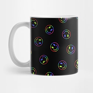 Smiley Face Pattern, Rainbow Mug